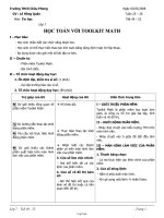 Giáo án Tin học 7 tiết 79 - 52: Học toán với Toolkit Math