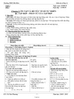 Giáo án Số học 6 - Chương I: Ôn tập và bổ túc về số tự nhiên - Năm học 2010-2011 - Vũ Văn Phương