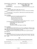 Đề thi tuyển sinh lớp 10 - Thpt môn thi: Ngữ Văn