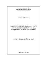 Nghiên cứu tác động của con người đến thảm thực vật ở xã văn hán huyện đồng hỷ tỉnh thái nguyên 