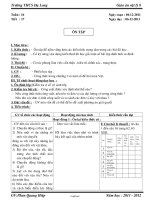 Giáo án Vật lí Lớp 8 - Tiết 17: Ôn tập - Năm học 2011-2012 - Phan Quang Hiệp