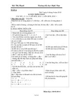 Kế hoạch bài học lớp 1 - Tuần thứ 4 - Trường tiểu học Nghi Vạn
