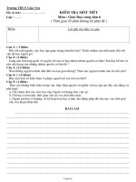 Kiểm tra một tiết môn : Giáo dục công dân 6 ( thời gian 45 phút không kể phát đề )