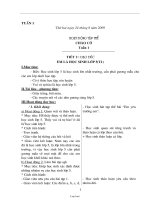 Thiết kế bài học khối 5 - Tuần 1 năm 2009