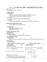 Giáo án Toán Đại số 8 tiết 17: Chia đa thức một biến đã sắp xếp