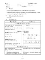 Giáo án môn học Đại số 7 - Phạm Thế Anh - Tiết 30: Luyện tập