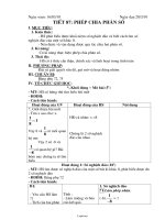 Giáo án môn Số học lớp 6 - Tiết 87: Phép chia phân số