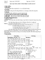 Giáo án Vật lí Lớp 8 - Tiết 30: Bài tập công nghệ nhiệt lượng - Kiểm tra 15p - Năm học 2011-2012