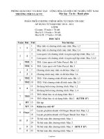 Phân phối chương trình môn Tự chọn Tin học áp dụng từ năm học 2010-2011