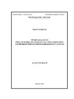(Luận văn thạc sĩ file word) Phân tích hiệu quả kinh tế các công trình thủy lợi trên địa bàn tỉnh Lào Cai trong giai đoạn quản lý vận hành