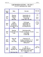 Giáo án môn học lớp 2 - Tuần số 7