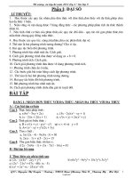 Đề cương ôn tập hè Toán lớp 8 – lên lớp 9