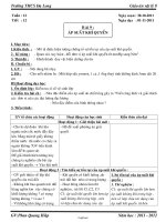 Giáo án Vật lí Lớp 8 - Tiết 12, Bài 9: Áp suất khí quyển - Năm học 2011-2012 - Phan Quang Hiệp