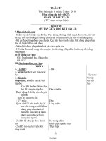 Giáo án Tổng hợp Lớp 3 - Tuần 27 - Năm học 2009-2010 (Chuẩn kiến thức 3 cột)