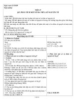 Giáo án Số học 6 - Tiết 27, Bài 15: Phân tích một số ra thừa số nguyên tố - Năm học 2009-2010