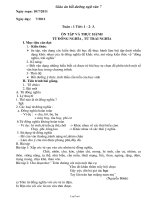 Bài giảng môn học Ngữ văn lớp 7 - Tuần : 1 - Tiết: 1 - 2- 3: Ôn tập và thực hành từ đồng nghĩa , từ trái nghĩa