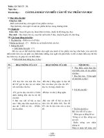 Giáo án Ngữ văn lớp 7 tiết 50: Cách làm bài văn biểu cảm về tác phẩm văn học