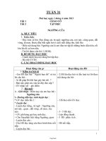 Thiết kế bài dạy các môn - Tuần số 31 năm 2013