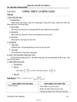 Bài giảng môn học Toán lớp 10 - Tiết 28: Công thức lượng giác