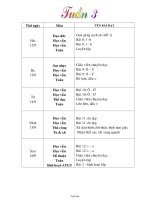 Giáo án Lớp 1 - Tuần 03