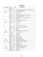 Giáo án môn học lớp 4 - Tuần thứ 27