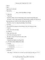 Giáo án học kì I Vật lí Lớp 8 - Năm học 2010-2011 - Nguyễn Hải Đăng