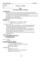 Giáo án Vật lí lớp 8 - Tiết 1: Chuyển động cơ học