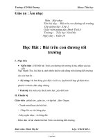 Giáo án Âm nhạc 2 tuần 26: Học hát Bài trên con đương tới trường