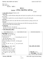 Bài giảng môn học Ngữ văn lớp 7 - Tuần 1 - Tiết 1 - Bài 1: Văn bản: Cổng trường mở ra