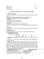 Giáo án Ngữ văn Lớp 9 - Tiết 19: Cách dẫn trực tiếp và cách dẫn gián tiếp - Năm học 2011-2012