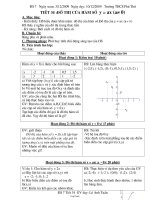 Giáo án môn học Đại số 7 - Trường THCS Phú Thứ - Tiết Đồ thị của hàm số y = ax (a khắc 0)