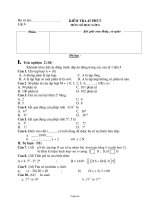 Giáo án lớp 6 môn Số học - Kiểm tra 45 phút