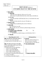 Giáo án Công nghệ Khối 6 - Tiết 14: Thực hành Cắt khâu bao tay trẻ sơ sinh (Tiếp theo)