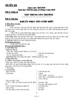 Thiết bài học khối lớp 4 - Tuần dạy 25