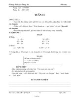 Giáo án bồi dưỡng lớp 2 - Tuần 11 - Trường Tiểu học Tường Đa