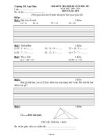 Bài kiểm tra định kì cuối học kì I năm học 2009 - 2010 môn Toán lớp 2