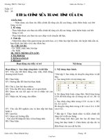 Giáo án môn Tin học 7 tiết 30: Bài thực hành 5: chỉnh sửa trang tính của em