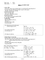 Giáo án lớp 6 môn học Số học - Tiết 52: Luyện tập