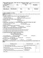 Giáo án Môn: Ngữ văn 7 (Thời gian: 90 phút – không kể thời gian phát đề) Năm học: 2011 – 2012