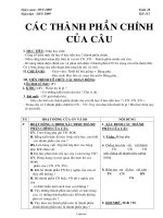 Giáo án Ngữ văn lớp 6 - Tiết dạy 111: Các thành phần chính của câu