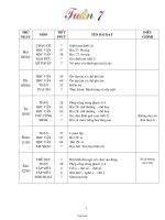 Thiết kế bài học khối lớp 1 - Tuần lễ 7 năm 2007