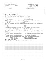 Đề kiểm tra học kì I môn Tin học Lớp 7 - Trường THCS xã Chi Lăng