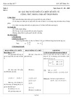 Giáo án Đại Số 7 - GV: Đỗ Thừa Trí - Tiết 4: Giá trị tuyệt đối của một số hữu tỉ. cộng, trừ, nhân, chia số thập phân