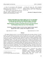 Thành phần bệnh hại chính trên cây ớt tại Thái Bình và hiệu quả sử dụng chế phẩm sinh học, thảo mộc và thuốc bảo vệ thực vật theo hướng an toàn