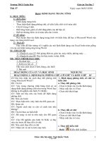 Giáo án Tin Học 7 kì 2 - Trường THCS Xuân Hòa