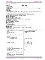 Giáo án môn Toán lớp 7 - Năm học 2010 - 2011 - Tiết 29: Hàm số