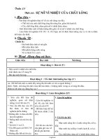 Giáo án môn Lí lớp 6 - Tuần 23 - Tiết 22: Sự nở vì nhiệt của chất lỏng