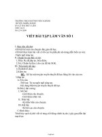 Viết bài tập làm văn số 1 (tiết 18, 19)