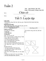 Thiết kế bài dạy lớp 1 - Tuần 2 năm 2012