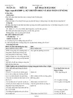Giáo án Vật lí Lớp 8 - Tiết 21, Bài 17: Sự chuyển hóa và bảo toàn cơ năng - Năm học 2009-2010 - Phan Ngọc Lan